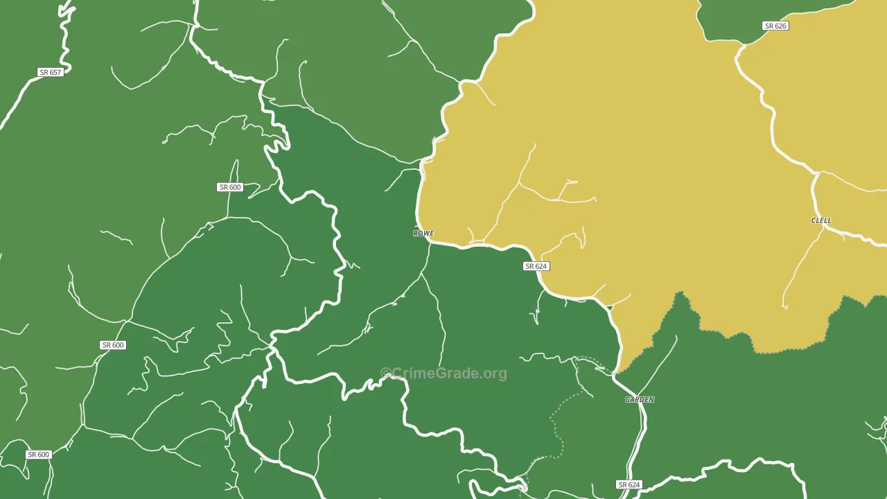24646, VA Map of Vehicle Theft Rates