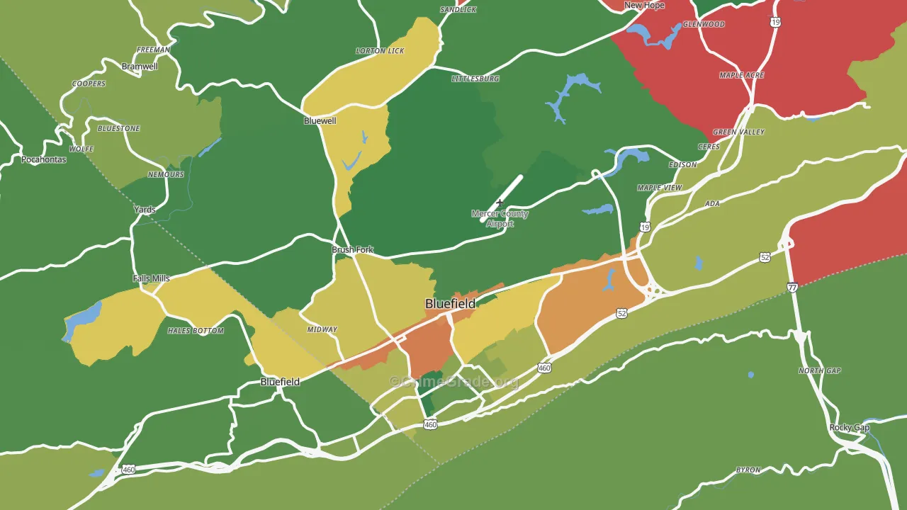24701, WV Map of Vehicle Theft Rates