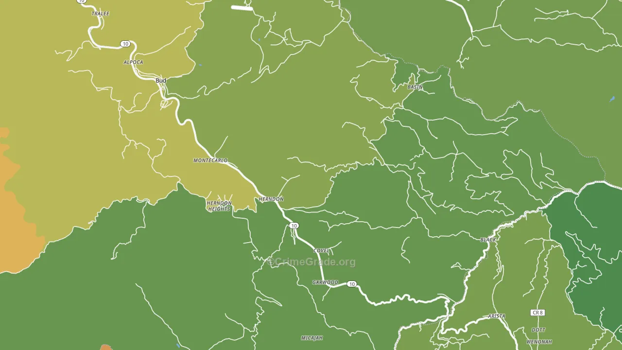 24726, WV Map of Vehicle Theft Rates