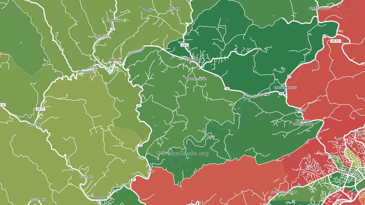 24747, WV Map of Vehicle Theft Rates