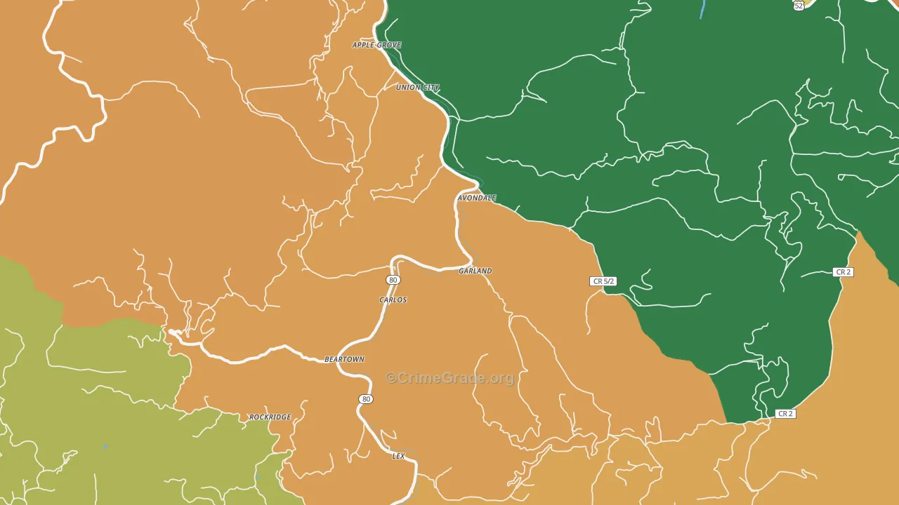 24811, WV Map of Vehicle Theft Rates