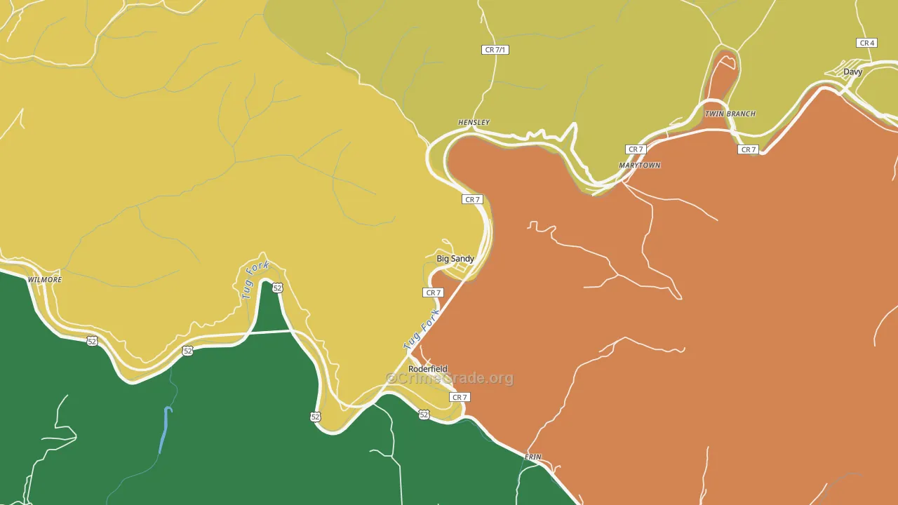 24816, WV Map of Vehicle Theft Rates