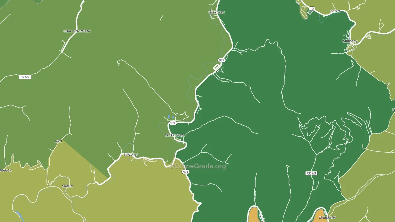 24822, WV Map of Vehicle Theft Rates
