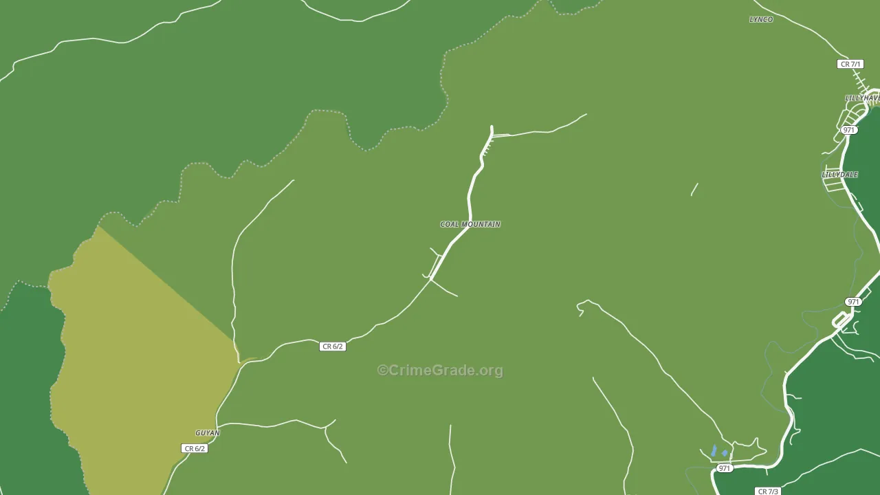 24823, WV Map of Vehicle Theft Rates