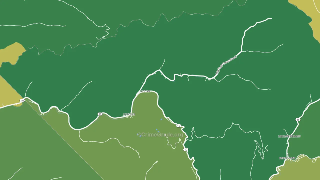 24827, WV Map of Vehicle Theft Rates