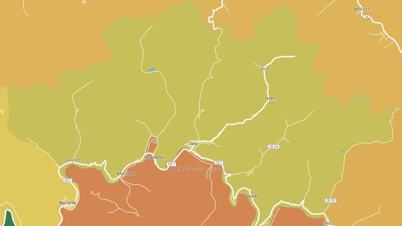24828, WV Map of Vehicle Theft Rates
