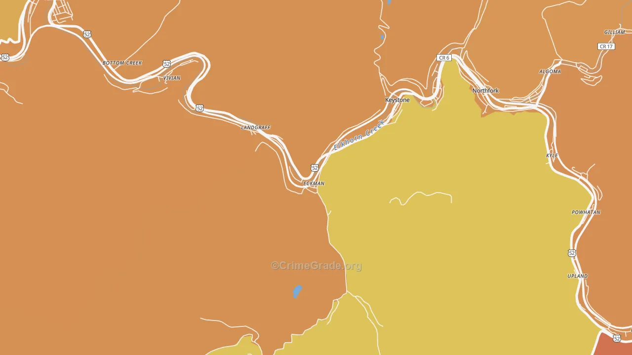 24829, WV Map of Vehicle Theft Rates