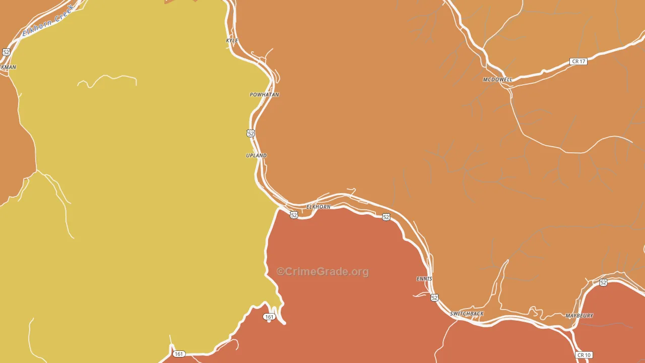 24831, WV Map of Vehicle Theft Rates