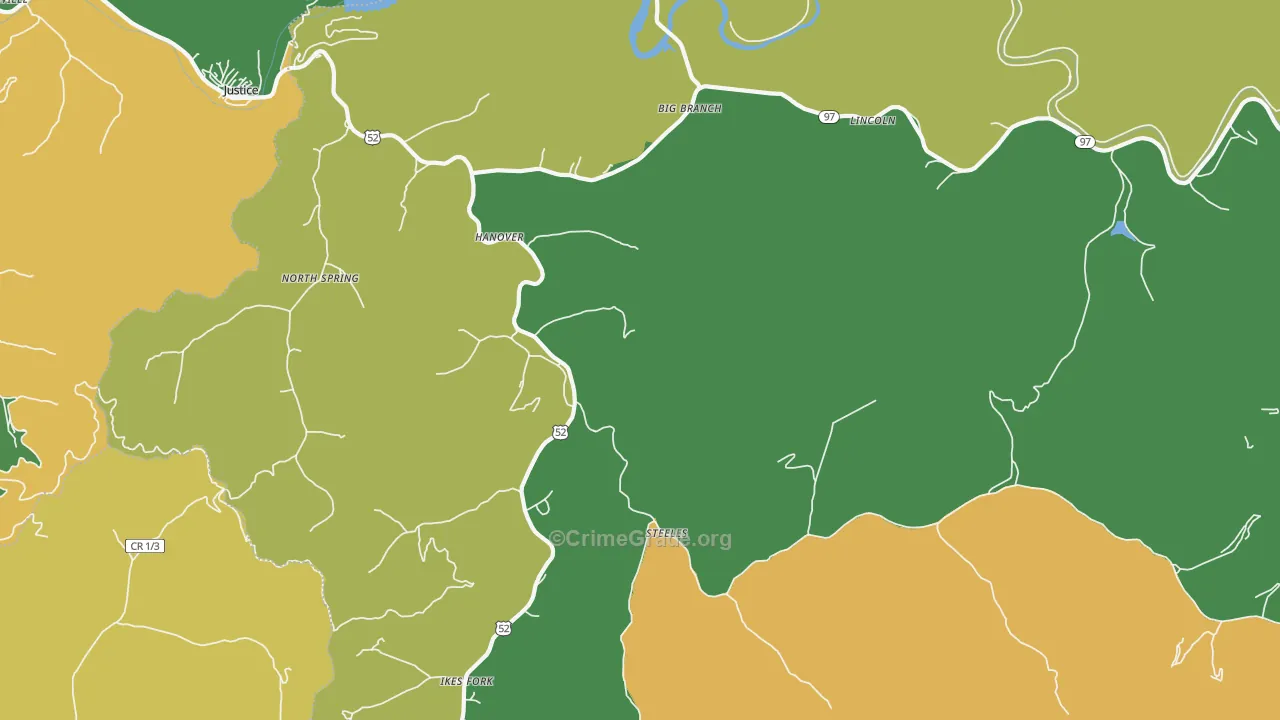 24839, WV Map of Vehicle Theft Rates