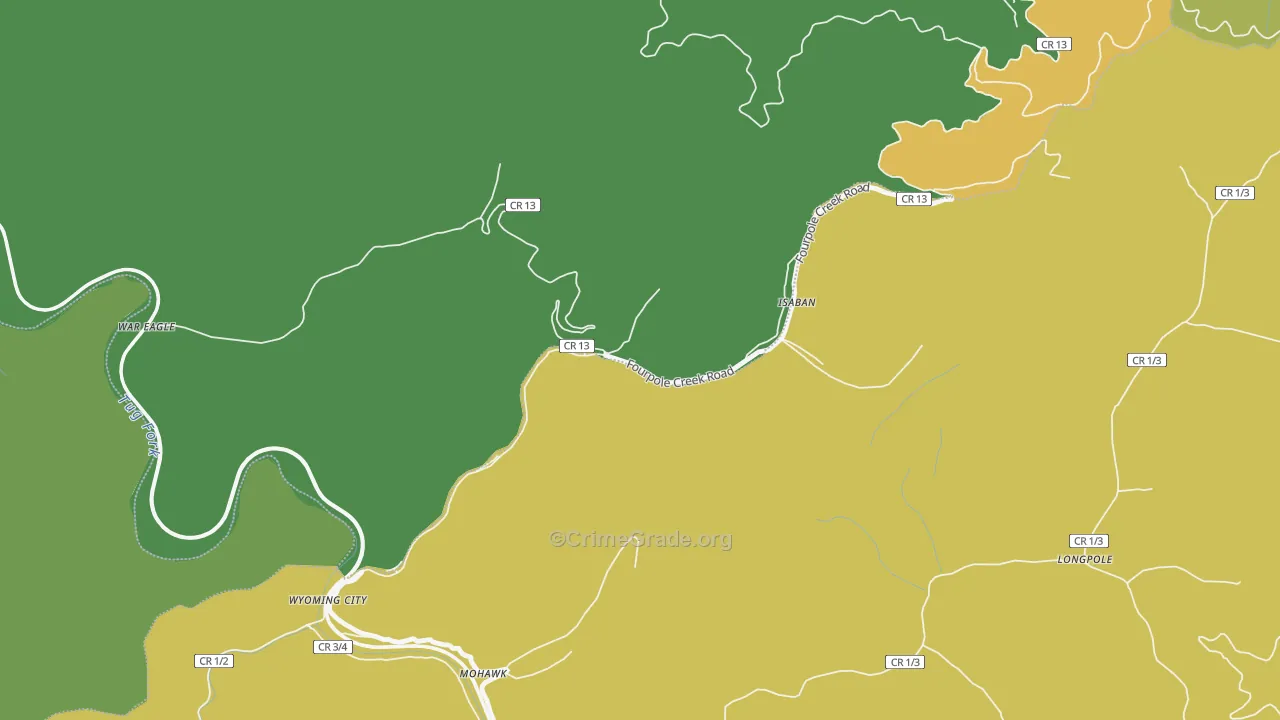 24846, WV Map of Vehicle Theft Rates