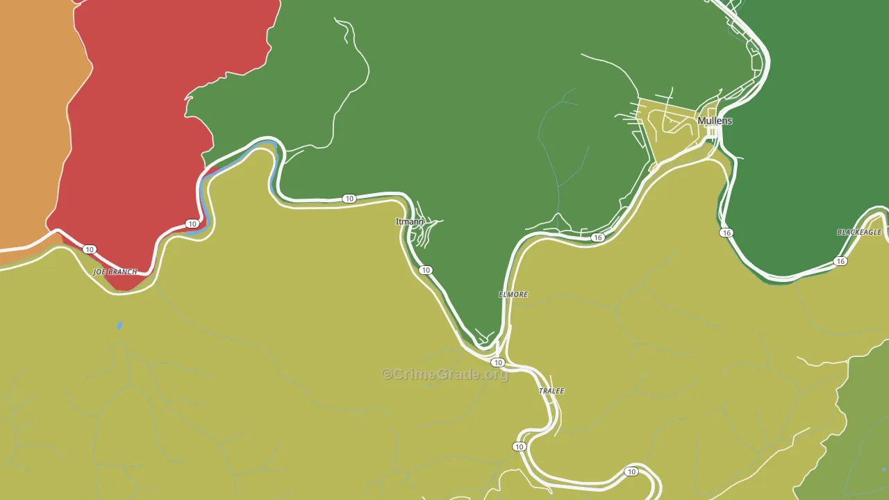 24847, WV Map of Vehicle Theft Rates