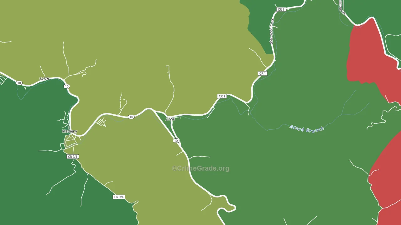 24849, WV Map of Vehicle Theft Rates