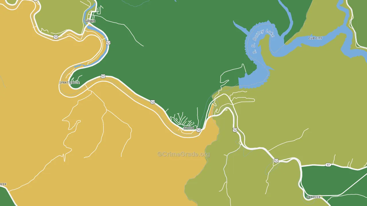 24851, WV Map of Vehicle Theft Rates