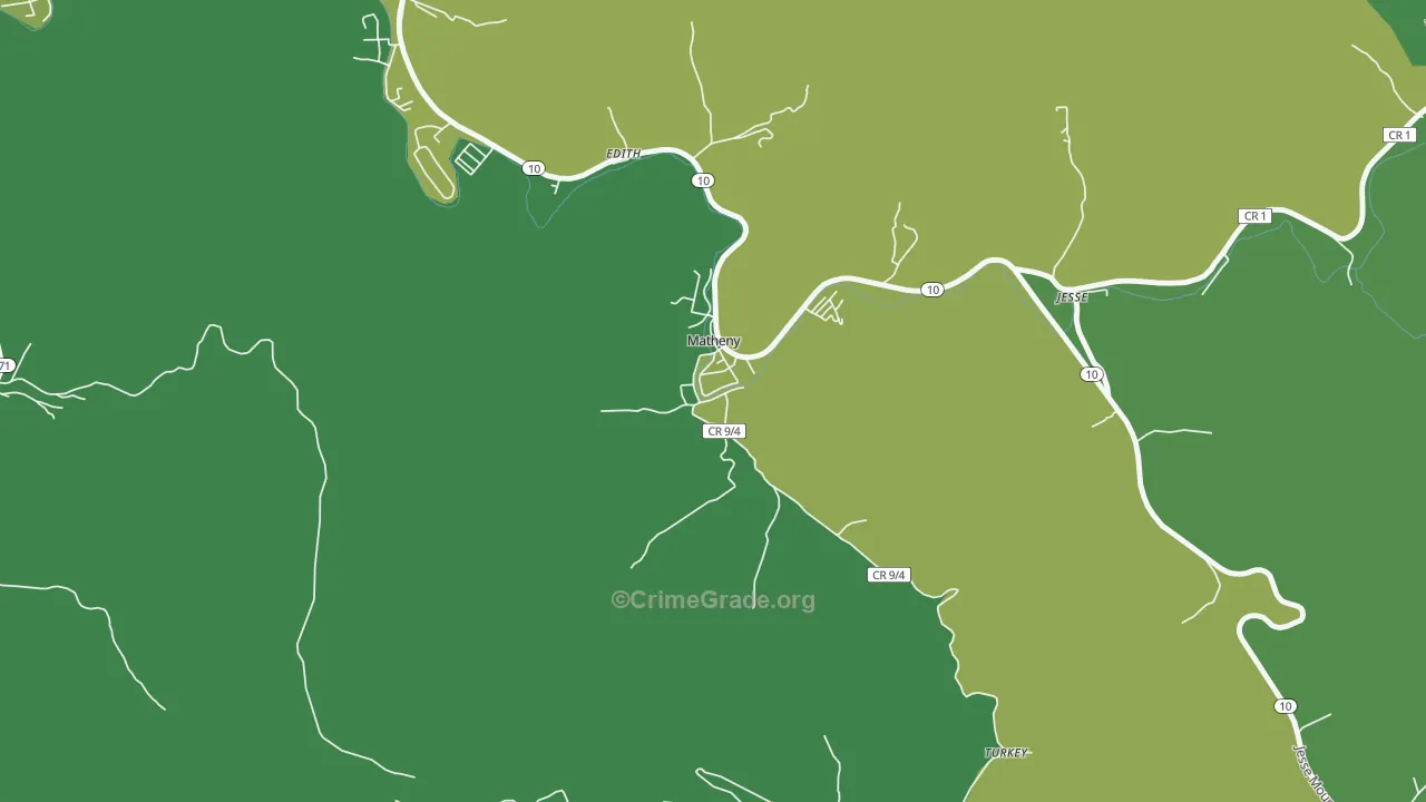 24860, WV Map of Vehicle Theft Rates
