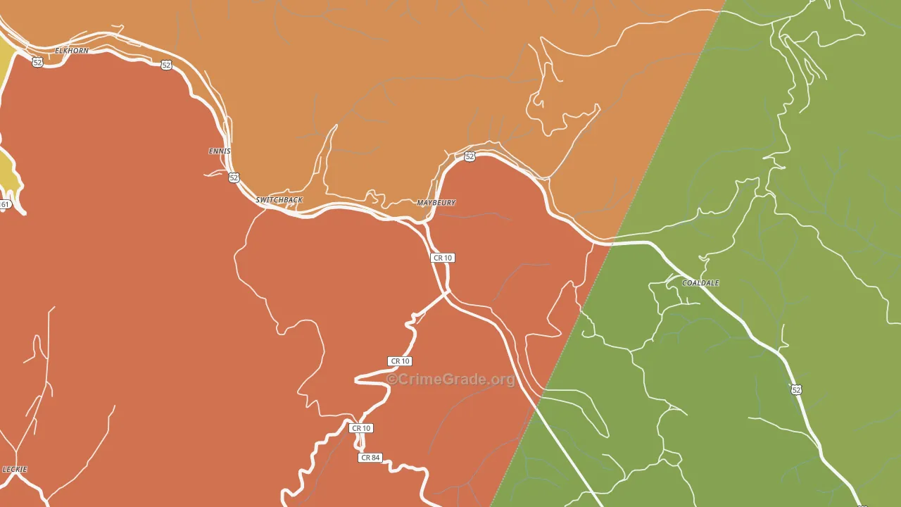 24861, WV Map of Vehicle Theft Rates