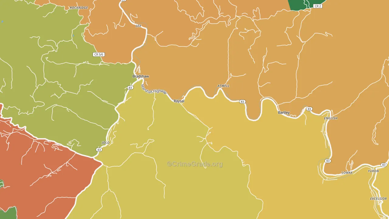 24879, WV Map of Vehicle Theft Rates