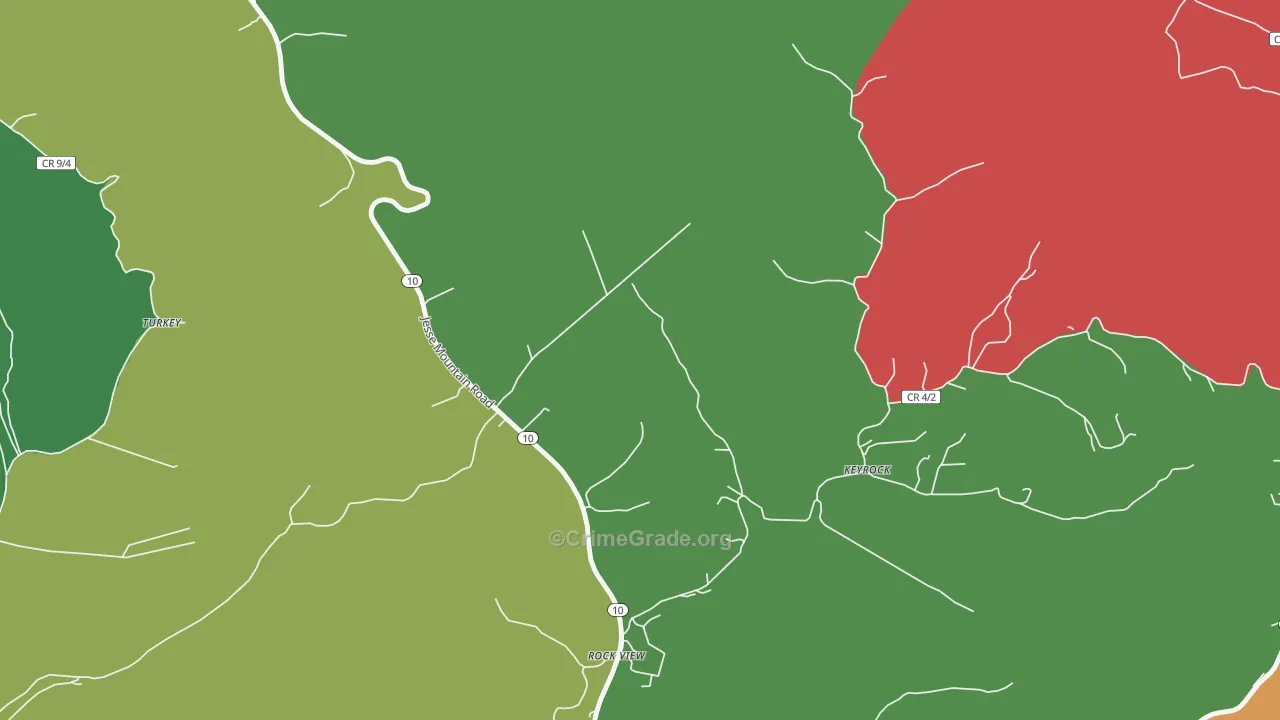 24880, WV Map of Vehicle Theft Rates