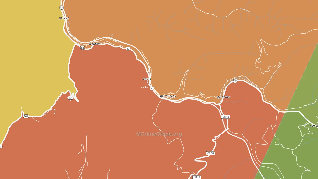 24887, WV Map of Vehicle Theft Rates