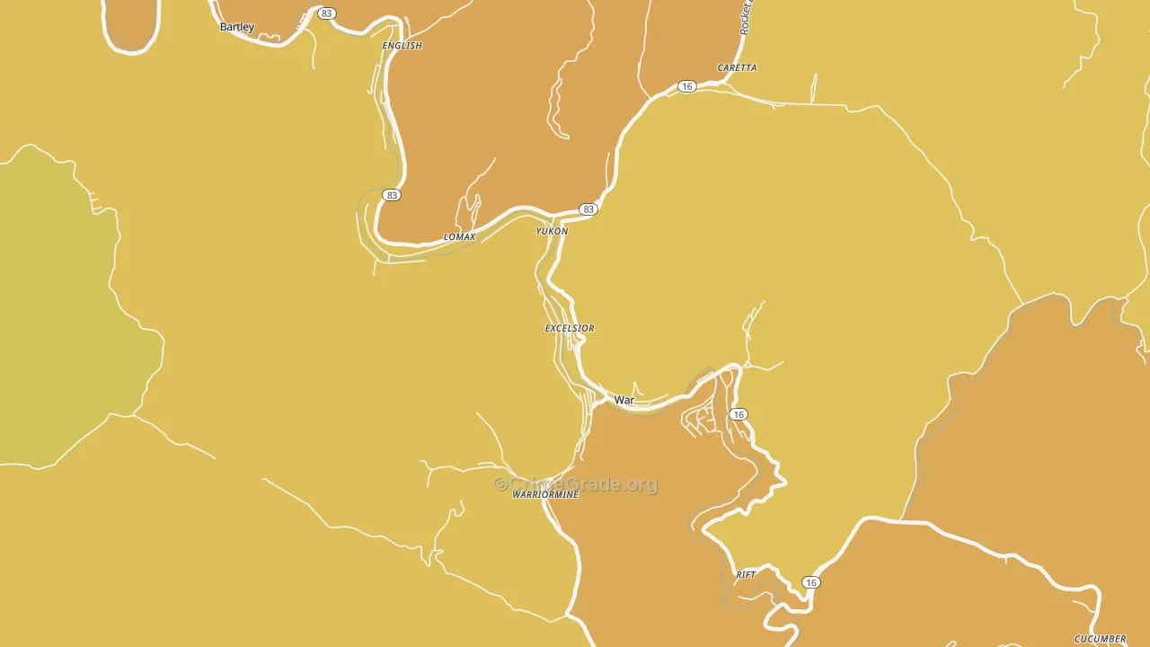 24892, WV Map of Vehicle Theft Rates