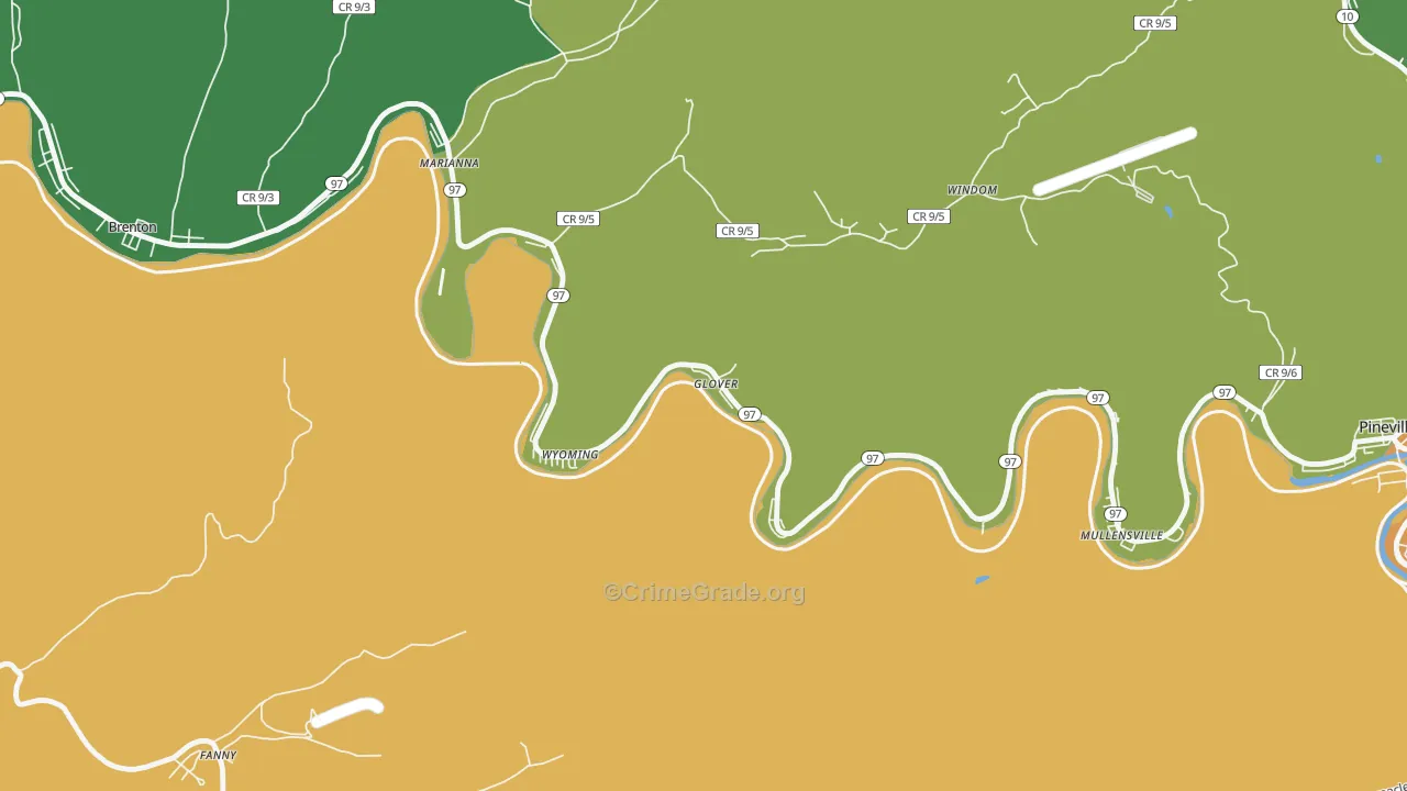 24898, WV Map of Vehicle Theft Rates