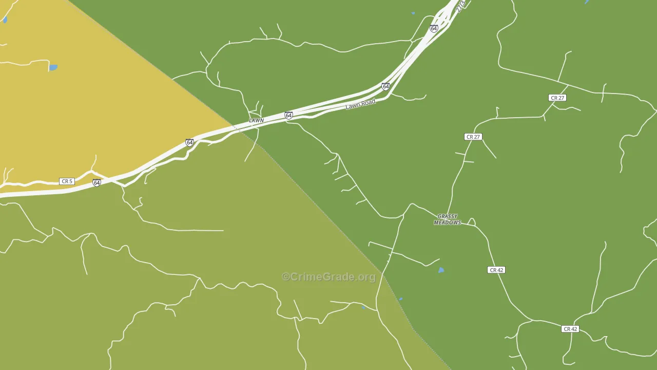 24943, WV Map of Vehicle Theft Rates