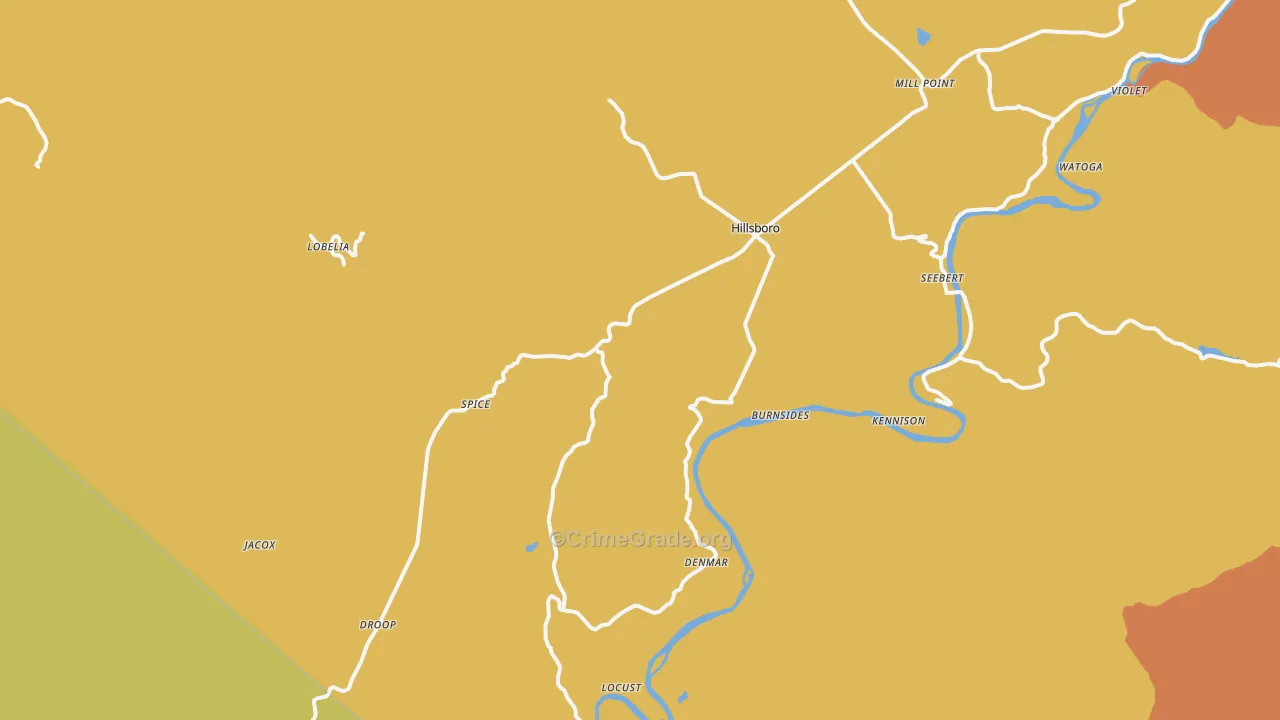 24946, WV Map of Vehicle Theft Rates