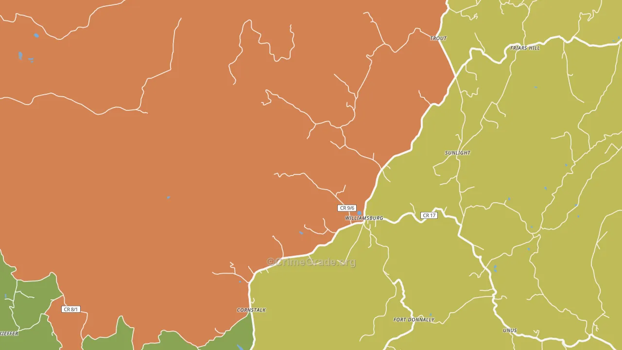 24991, WV Map of Vehicle Theft Rates