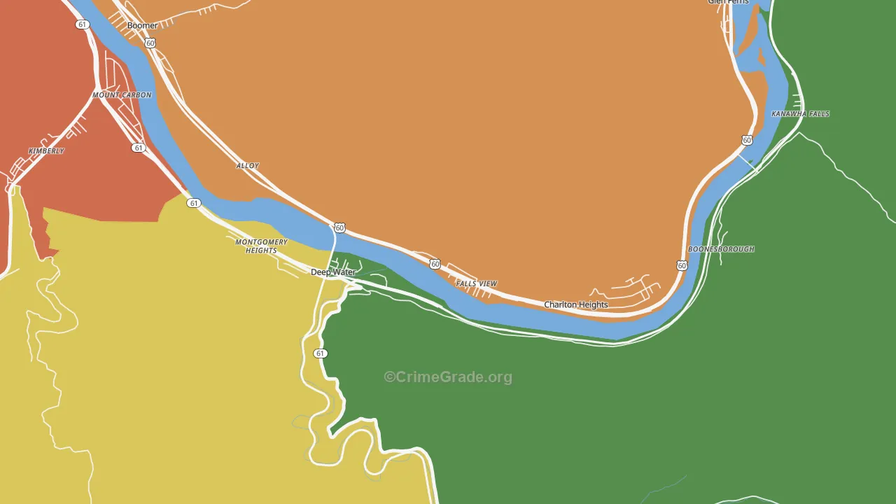 25002, WV Map of Vehicle Theft Rates