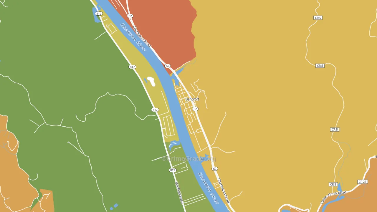 25011, WV Map of Vehicle Theft Rates