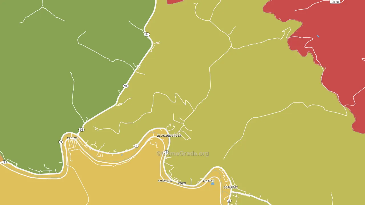 25024, WV Map of Vehicle Theft Rates