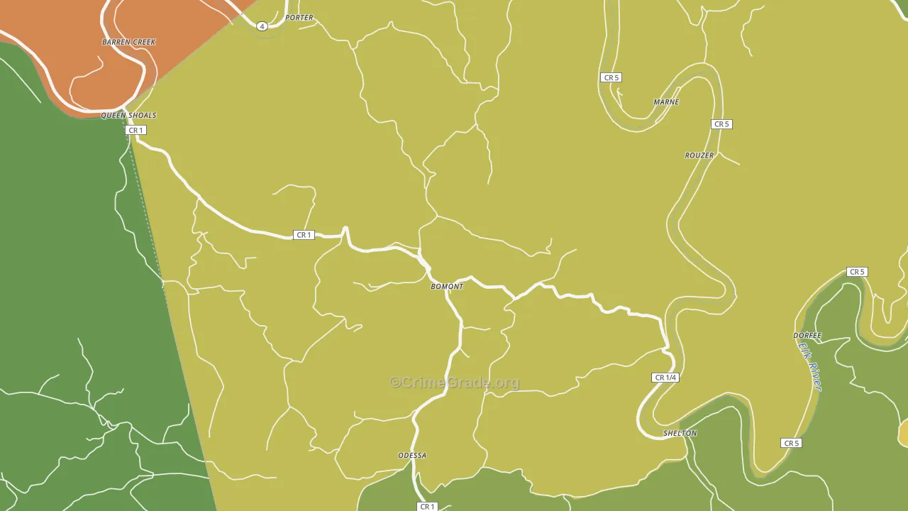 25030, WV Map of Vehicle Theft Rates
