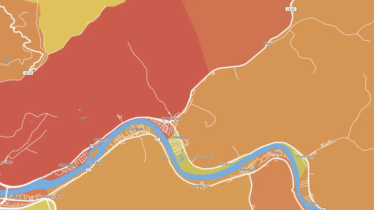 25039, WV Map of Vehicle Theft Rates