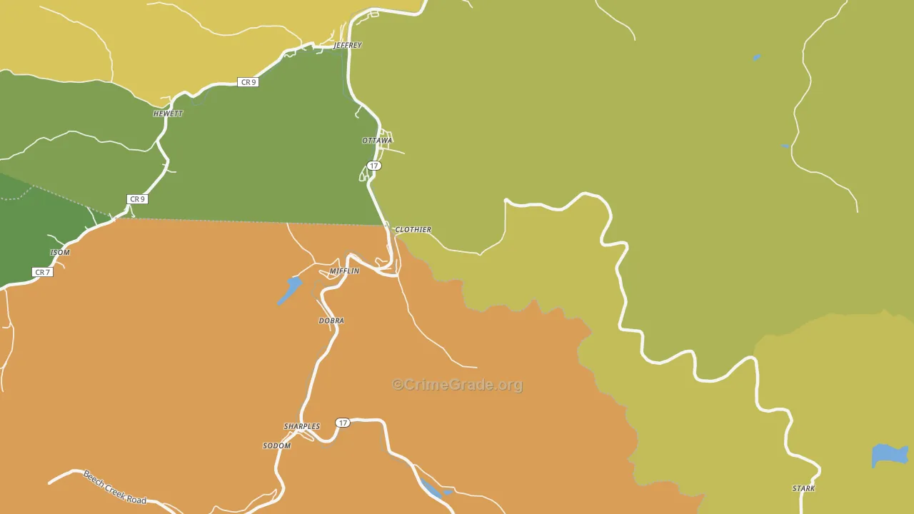 25047, WV Map of Vehicle Theft Rates