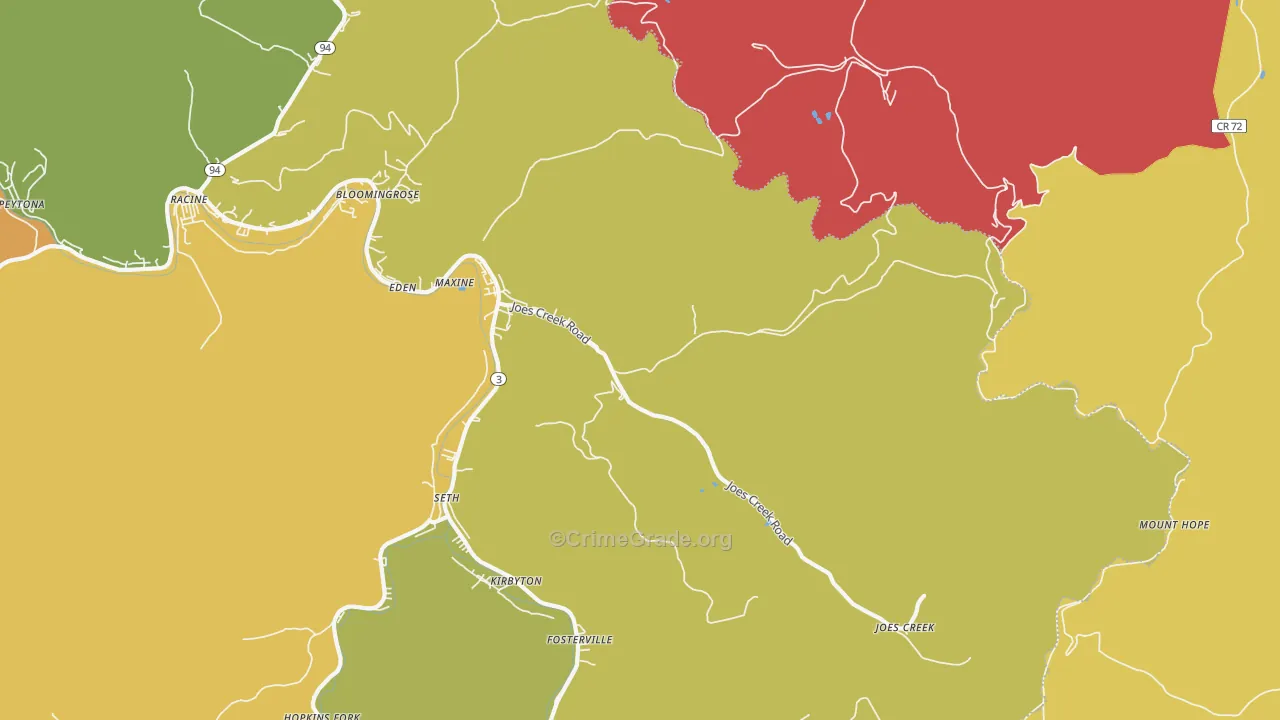 25049, WV Map of Vehicle Theft Rates