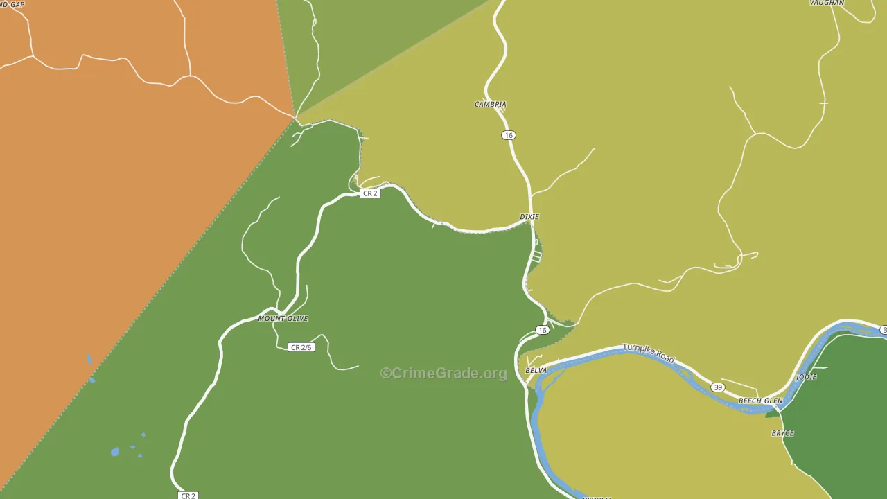 25059, WV Map of Vehicle Theft Rates