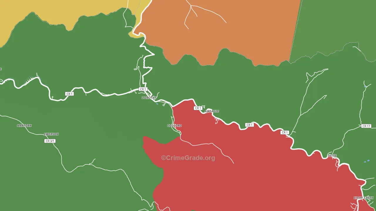 25060, WV Map of Vehicle Theft Rates