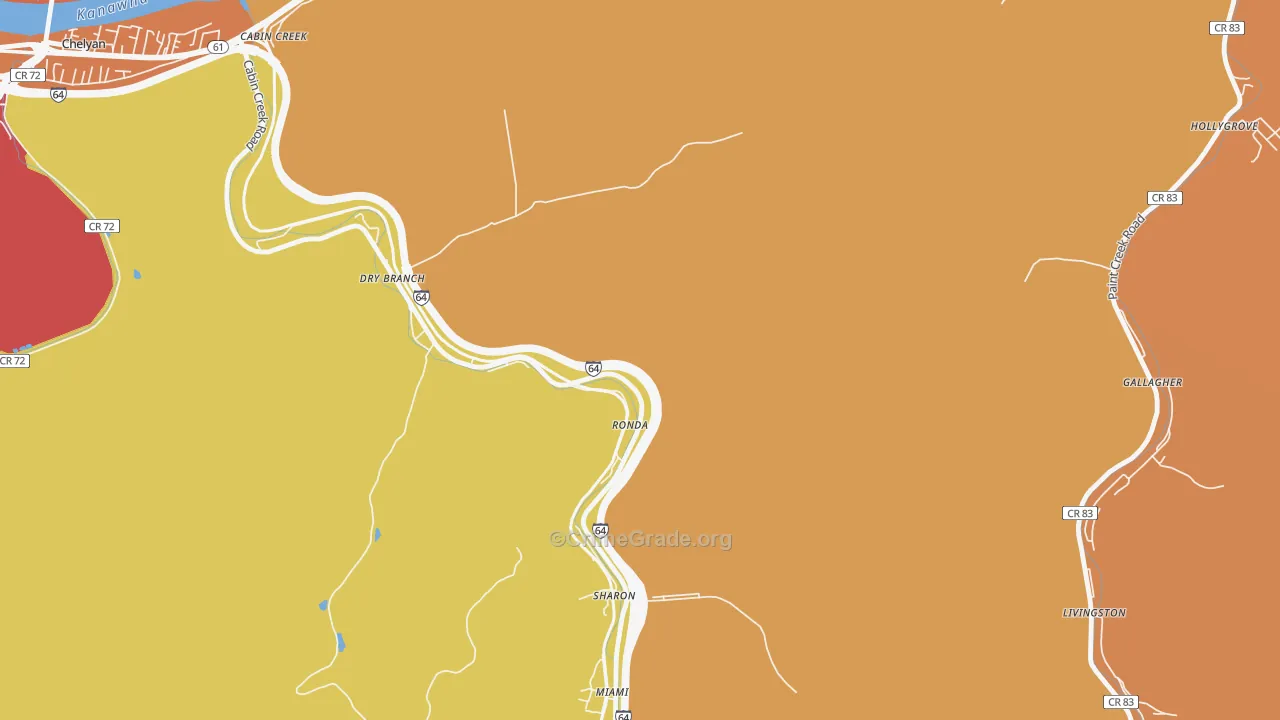 25061, WV Map of Vehicle Theft Rates