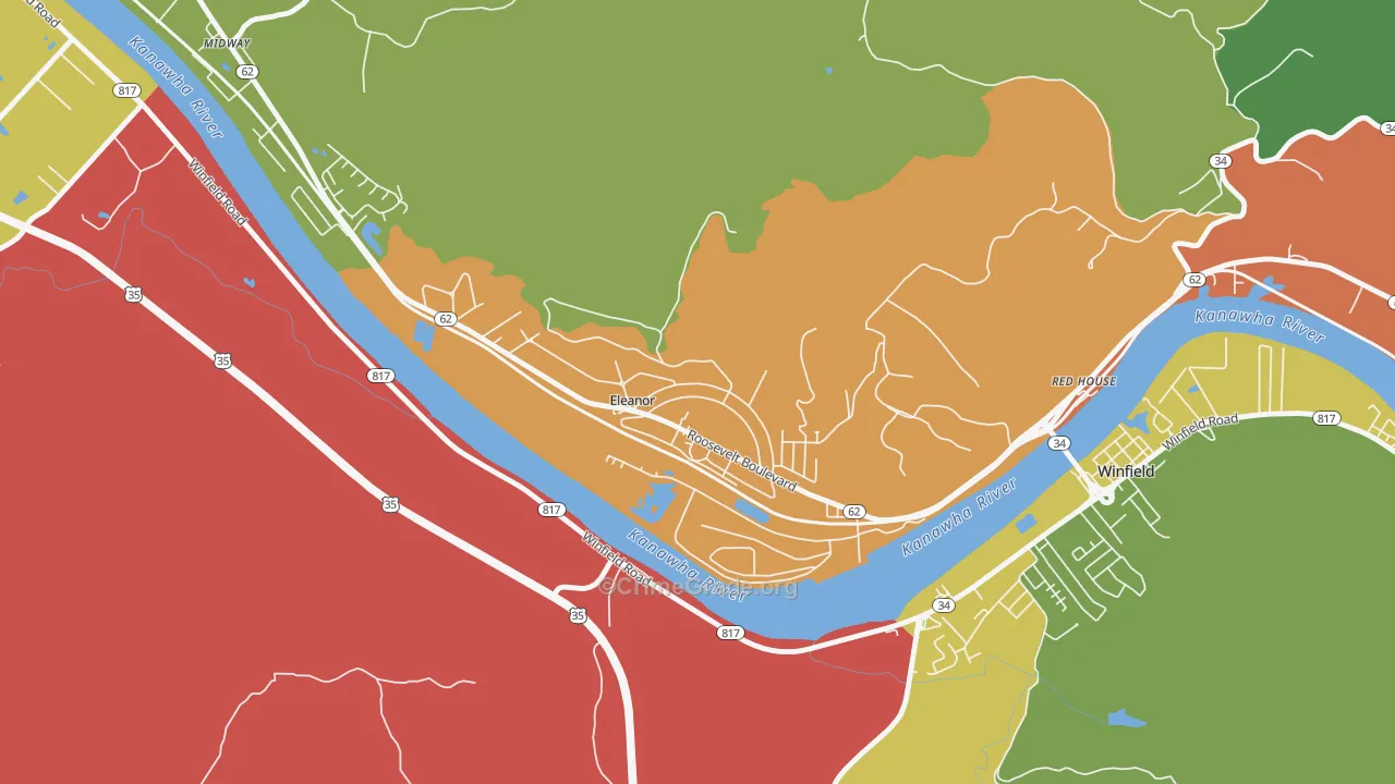 25070, WV Map of Vehicle Theft Rates