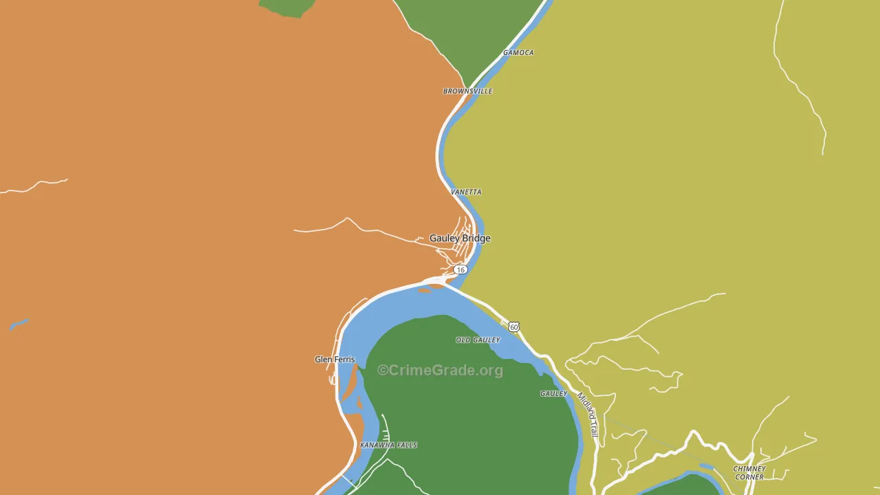 25085, WV Map of Vehicle Theft Rates