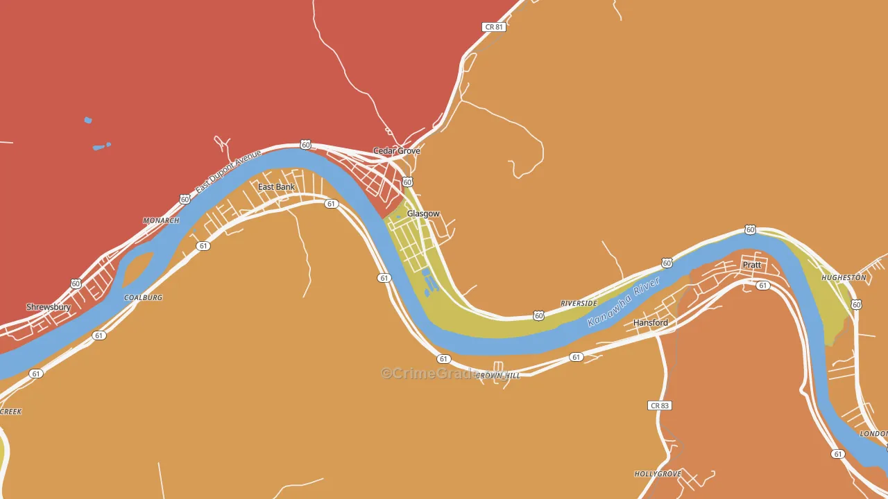 25086, WV Map of Vehicle Theft Rates