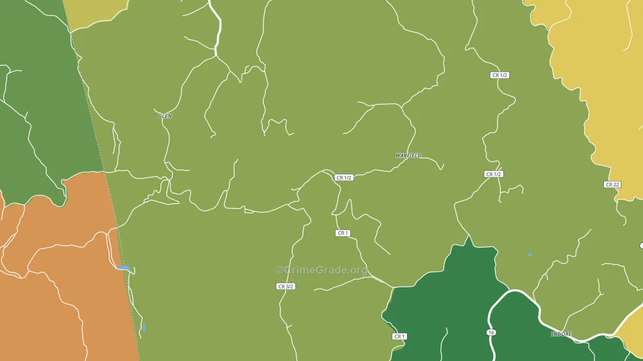 25088, WV Map of Vehicle Theft Rates