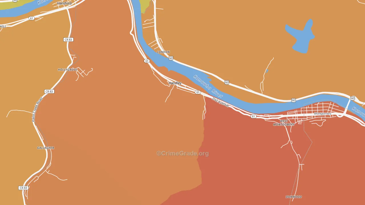 25102, WV Map of Vehicle Theft Rates