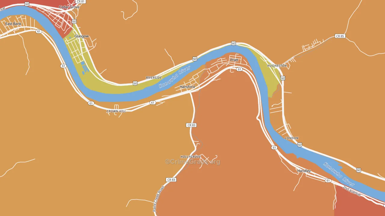 25103, WV Map of Vehicle Theft Rates