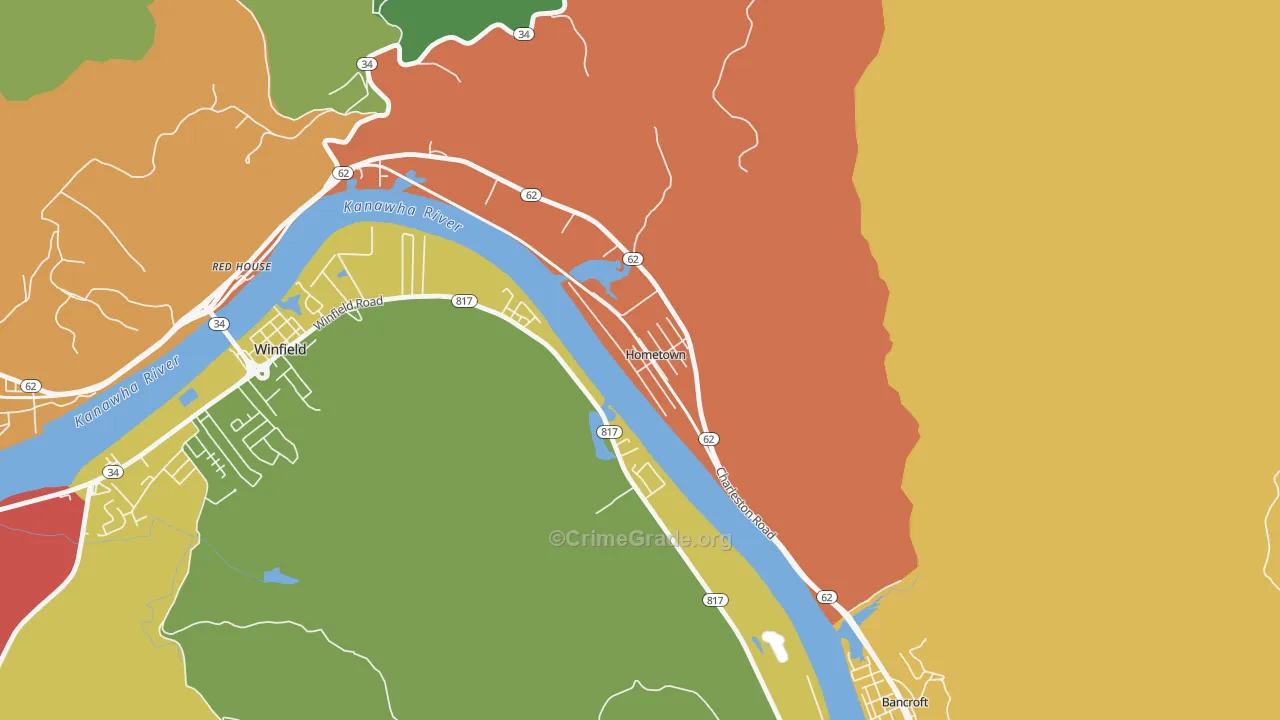 25109, WV Map of Vehicle Theft Rates