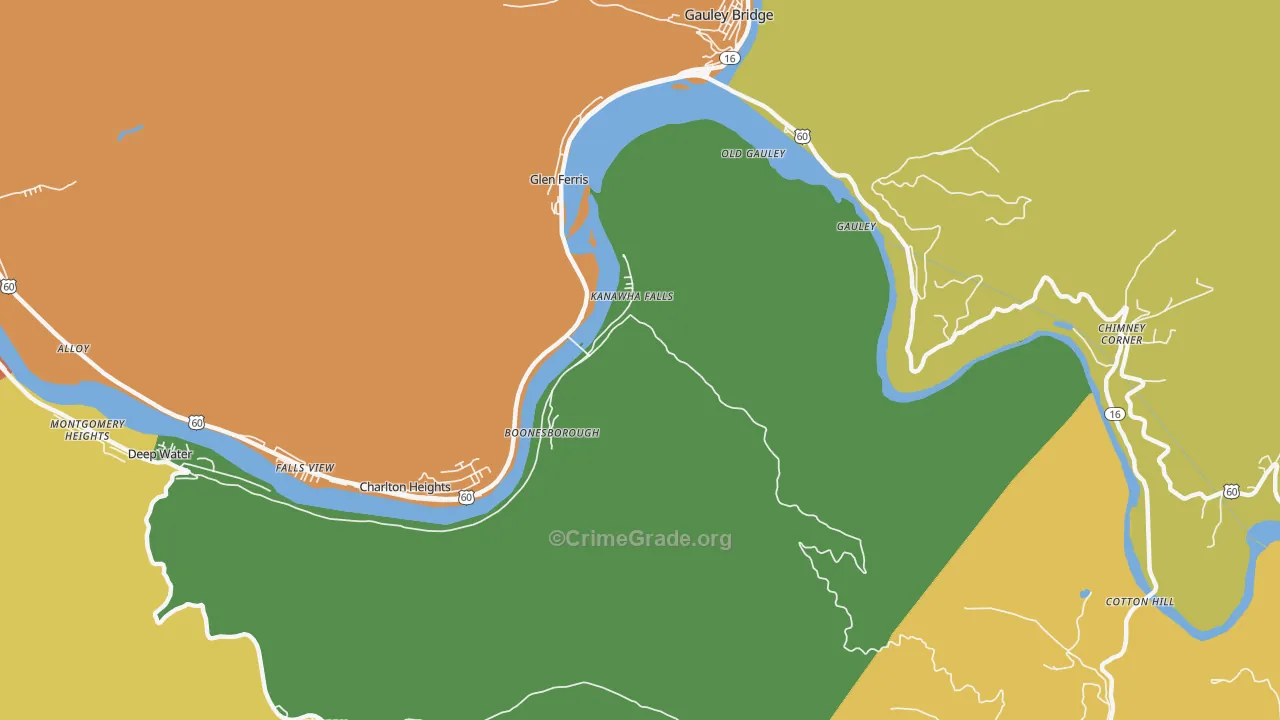 25115, WV Map of Vehicle Theft Rates
