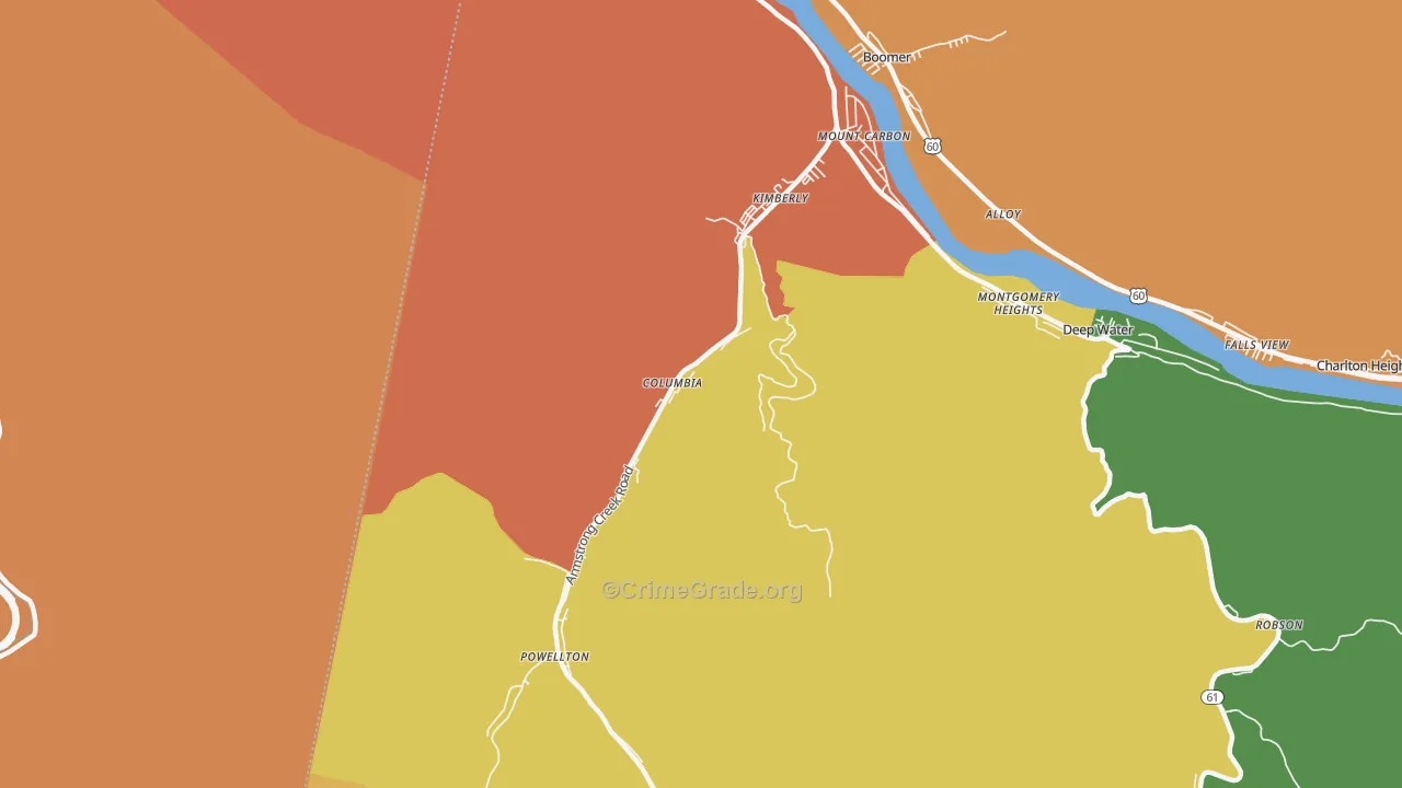 25118, WV Map of Vehicle Theft Rates