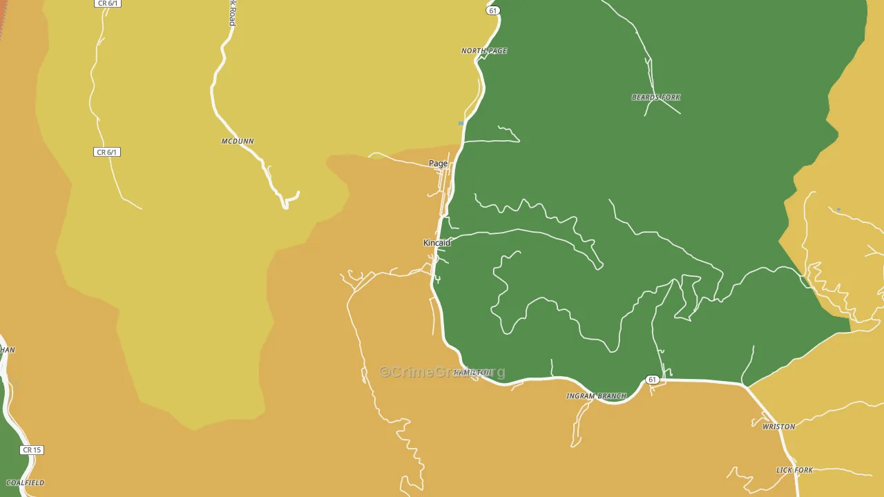 25119, WV Map of Vehicle Theft Rates