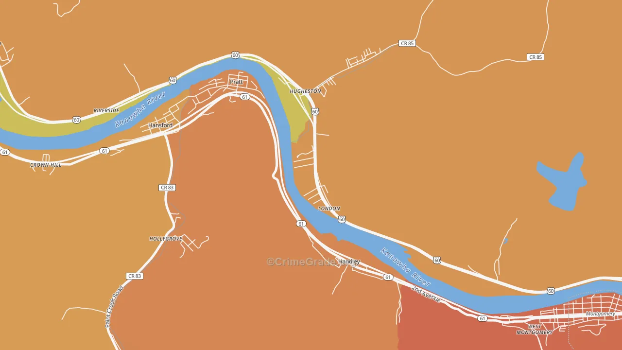 25126, WV Map of Vehicle Theft Rates