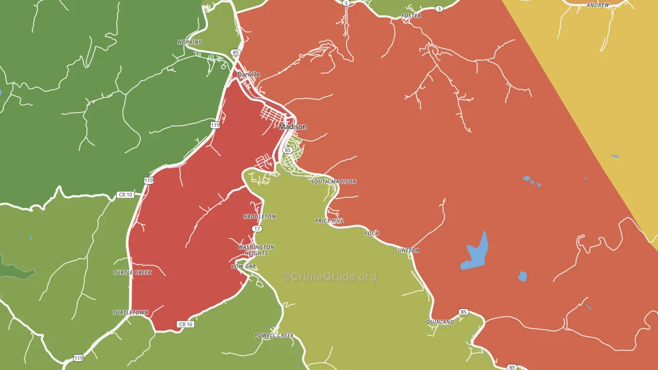 25130, WV Map of Vehicle Theft Rates