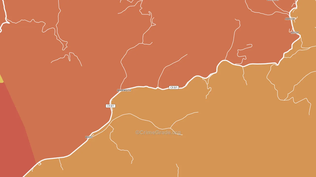 25132, WV Map of Vehicle Theft Rates